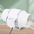 317CFM 6 Inch Inline Duct Fan Tube Ventilation Fan White Silent Waterproof Vent Exhaust Blower Air Circulation Duct Fan for Kitchen Bathroom Toilet Grow Tent Greenhouses (6inch/White)