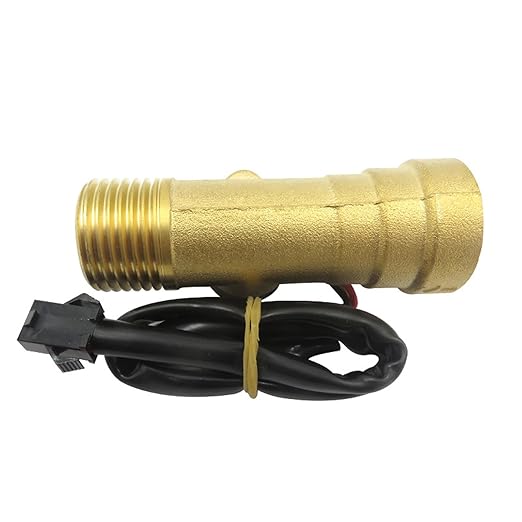 G1/2" Water Flow Sensor Thread Male to Female Brass Switch Hall Effect Liquid Flowmeter Fluidmeter Counter BSP 1-30L/Min（66 mm in Total Length）