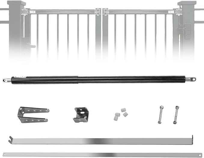 6-Pack TB200B Hydraulic Gate Closer, Heavy Duty Adjustable Closer for 60-140 lbs Gates 40-64 Inch Width, Self-Closing Door Hardware for Yard Fence Garden Ranch Farm