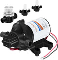 YOUNGTREE 12V DC RV Water Diaphragm Pump 3.5 GPM 45PSI, 12Volt Self-Priming Fresh Water Pressure Pump with Pressure Switch for RV Camper Boat Home Off-Grid