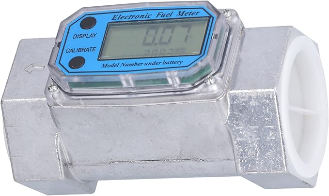 2in Meter Electronic Digital Fuel Liquid Water Gas Oil Flowmeter, 2.3V to 3.3V Smart Water Meter Pool Flow Meter, 2 Inch Flow Meter for Industrial Automation Fuel Water