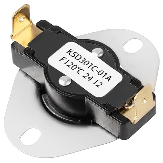 Thermal Switch Thermostat Control, 120°F ON and 105°F Off, Snap Disc Thermostat Switch for Fireplace Blower Fans, Wood Stove Fans,Wall & Floor Furnaces,RV Refrigerator Cooling Fan, Solar Water Heater