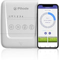4 Zone Smart Sprinkler Controller with Local Weather Intelligence and Atmosphere Lights, Automated Watering and App Control WiFi Irrigation System, Save Water Through Rain Skip