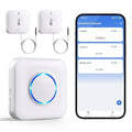 WiFi Refrigerator Thermometer with Alarm, Freezer Alarms Thermometer Sensor with App Alert, 90dB Loud Alarm for Fridge Kitchen Fish Tank Wine Cellar Hot Tub 2 Pack (2.4G WiFi Only)