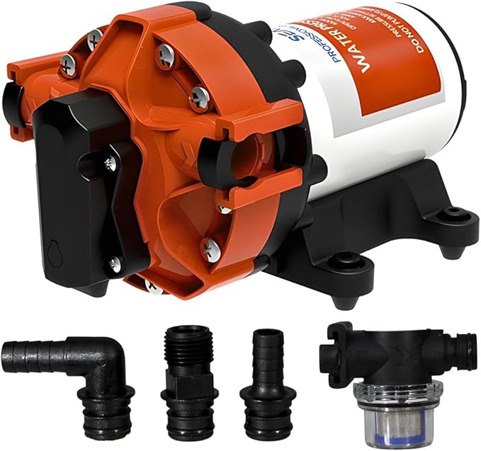SEAFLO 56A Series Variable Speed Smart Water Pressure Pump – 12V DC, 5.0 GPM, 70 PSI, Self-Priming, Constant Pressure, For Rv/Yacht/Boat/Camper, NSF, CE & Rohs Certified, UL Listed, 4-Year Warranty