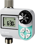 QUOBAS Sprinkler Timer, Weekly Programmable Water Hose Timer for Garden Hose Faucet with Waterproof HD Screen, Rain Delay/Manual/Automatic Irrigation Watering System for Garden, Lawn, Yard