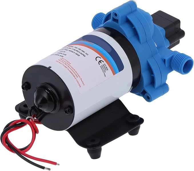 Electric Diaphragm Water Pump 12V 24V DC Self Priming 3.0GPM High Pressure Sprayer Pump for Car Wash Garden Irrigation Boat Household Water Booster System (F33-102-045-101 (12V))