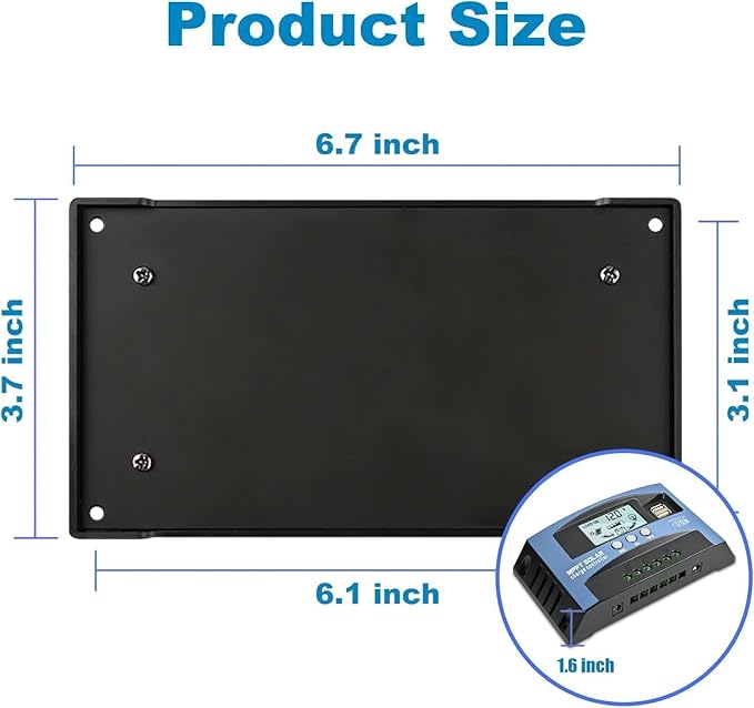 60A MPPT Solar Charge Controller, 12V/ 24V Solar Panel Battery Intelligent Regulator with Dual USB Port, LCD Display and Timer Setting ON/Off Hours