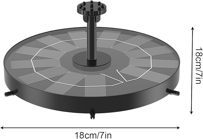 Genérico Solar Bird Fountain | Hummingbird Water Pump | Solar Water Fountain | for Pond, Garden, Lawn, Patio, Terrace, Balcony, Driveway, Outdoor Decoration