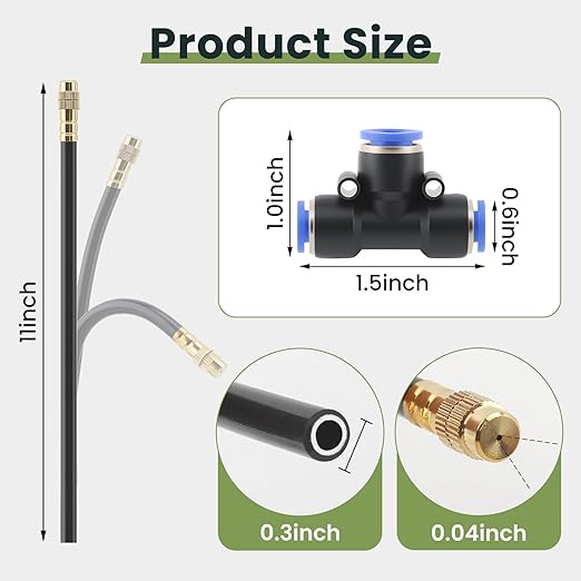 100FT Smart Drip Irrigation System with Water Timer – Automatic Garden Watering System with 360° Bendable Hose & 24 Adjustable Nozzles for Garden, Yard, Lawn,Compatible with 3/4" & 1/2" Hose