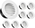 HG Power 6 Inch (150mm) Soffit Vents - 8 Pack White ABS Louvered Exhaust Vent with Built-in Screen Mesh - for Exhaust Fan, Inline Duct Fan, Bathroom, Kitchen, Attic, HVAC & Dryer Ventilation