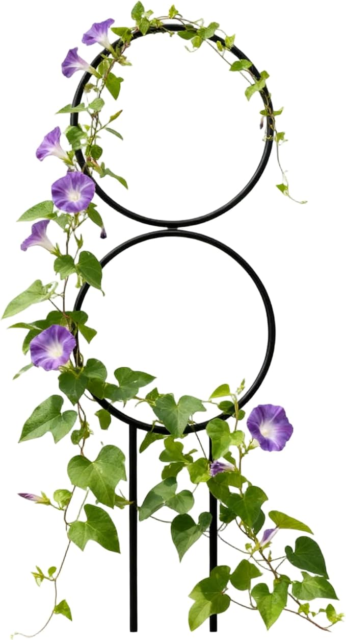 Adjustable Plant Trellis, Metal Support Stake, 24 Inch Frame with Expandable Design, Potted Plant Support, Gardening Accessory with Sturdy Construction, Indoor Outdoor Tool for Flowers Vegetables