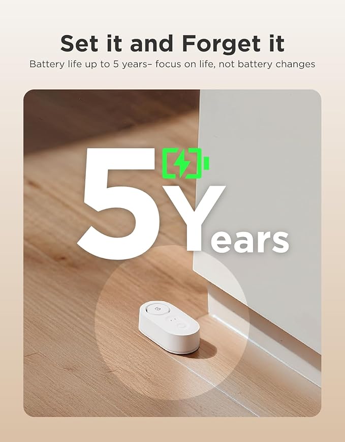 GoveeLife Upgraded Smart Water Leak Detector 1s with 1804 ft Ultra-Long Range, WiFi Water Sensor with SMS/Email/APP Push and Sound Alarm, 5-Year Battery Life, Suit for Home, Basement, Kitchen, 6 Pack