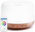 ASAKUKI Smart Wi-Fi Essential Oil Diffuser, App and Voice Control Compatible with Alexa, 500ml Aromatherapy Humidifier for Relaxing Atmosphere in Home Office Bedroom, Gift for Mom (Light Brown)