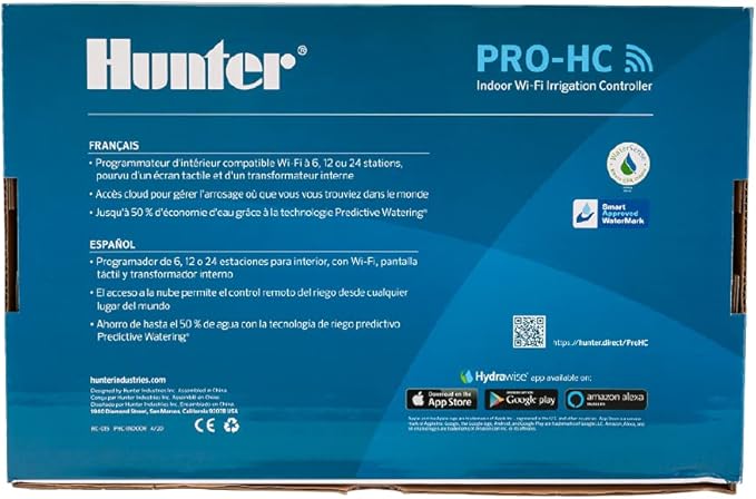 Hunter Company Hydrawise Pro-HC 12-Station Indoor Wi-Fi Irrigation Controller (PHC-1200i)