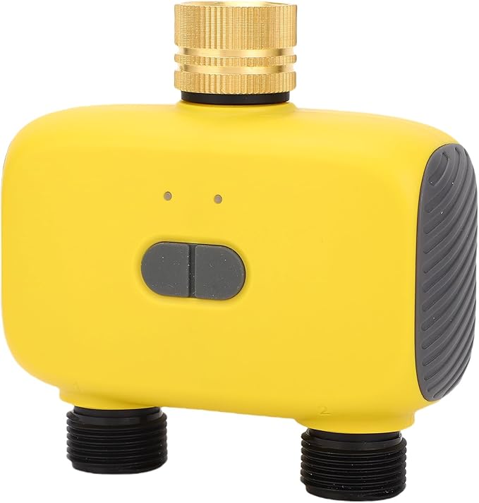 Hilitand WiFi Sprinkler Timer, 2 Zone Smart Hose Timer with App Control BT Connection, Weather Delay 1 7 Days, for Yard Lawn Garden Terrace