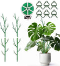 Monstera Plant Support Stakes, 4 Pack Stackable Garden Trellis Climbing Plant Support Structures with Extension Poles for Indoor Outdoor Potted (28''- 4 Pack)