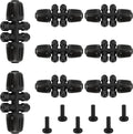 Kalolary 8PCS 1/2'' to 1/4'' Barbed Tee Quick Connector, Push-to-Fit Drip Irrigation Fittings Anti-Leak Locked Splitter Fitting for Irrigation Tubing with 6-Way Connector& 6 Plugs