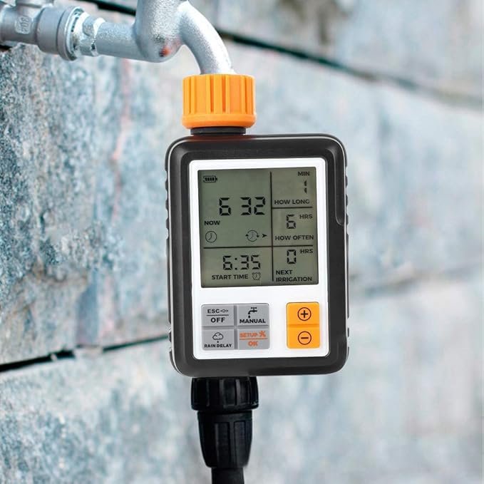Omabeta Automatic Smart LCD Display Water Tap Timer Irrigation Controller for Garden Irrigation System