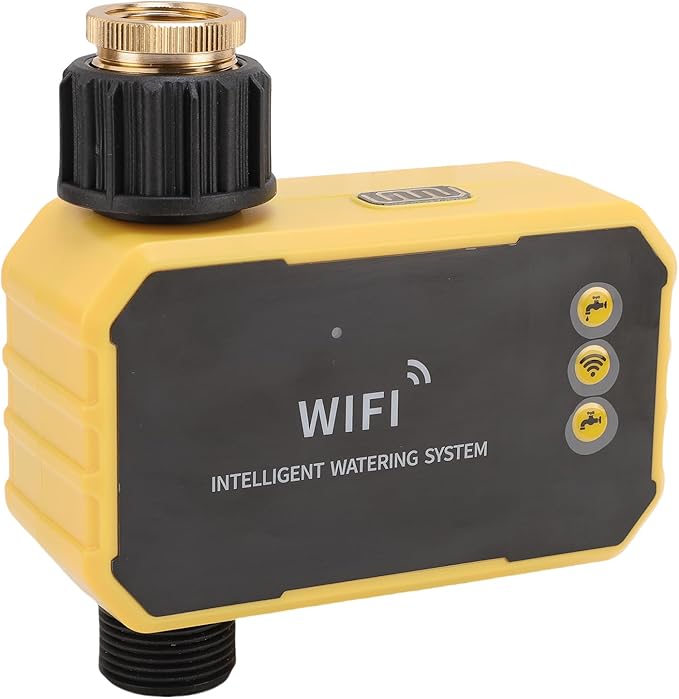 RiToEasysports Solar Smart WiFi Water Timer Automatic Irrigation System WiFi Connected Mobile APP Control with Rain Sensor for Garden Balcony Lawn Outdoor