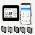 Weather Stations Wireless Indoor Outdoor Thermometer & Smart WiFi with Phone App Weather Station with Multiple sensors Temperature and Humidity Monitor & Store Data for 1 Year (2CO12 with 5 sensors)