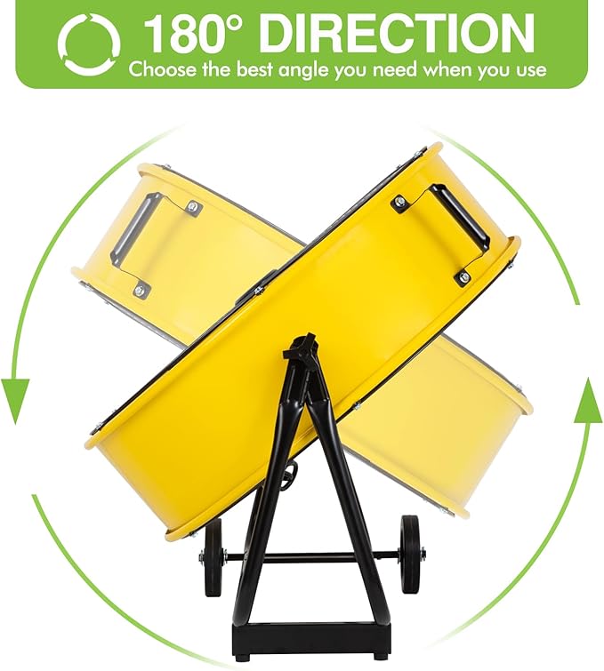 hykolity 24 inch 8100 CFM High Velocity Industrial Drum Fan, 3-Speed Heavy Duty Metal Shop Fan for Warehouse, Garage, Workshops, Factory, UL Listed, Yellow