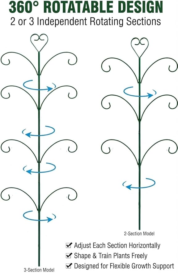 2 Pack Monstera Plant Support Trellis, 31” & 46” Adjustable Steel Plant Stakes for Indoor & Outdoor Use, Plant Trellis for Potted Climbing Plants, Tall Pothos Plant Climber Support for Ivy Pothos Hoya