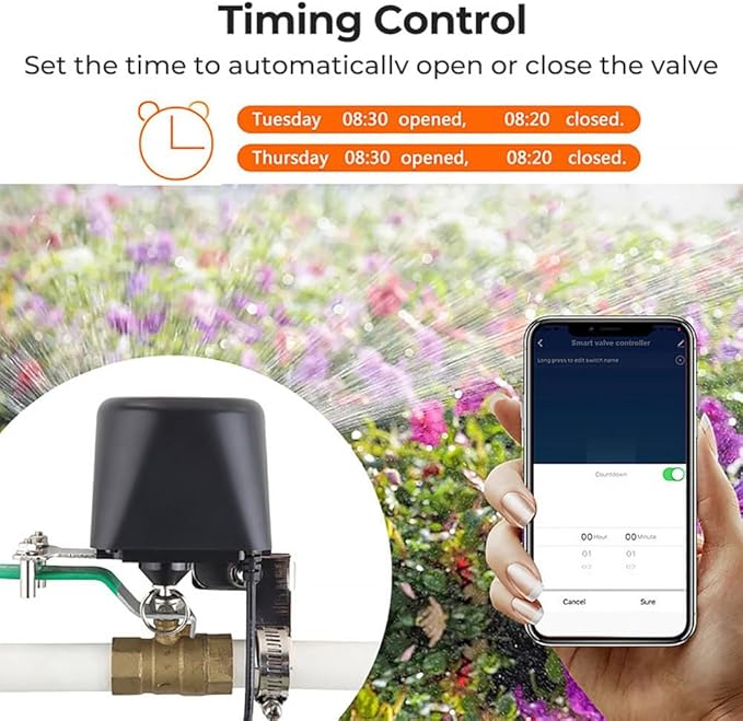 WiFi Robot Waterproof Valve Tuya Smart Remote Control APP Remote Control Water Pipe Gas Wireless Valve Switch US Plug