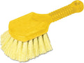 Rubbermaid Commercial 8" Utility Scrub Brush Plastic Handle Synthetic Bristles Cleaning Multi Purpose Heavy Duty Outdoor Wheels and Tires