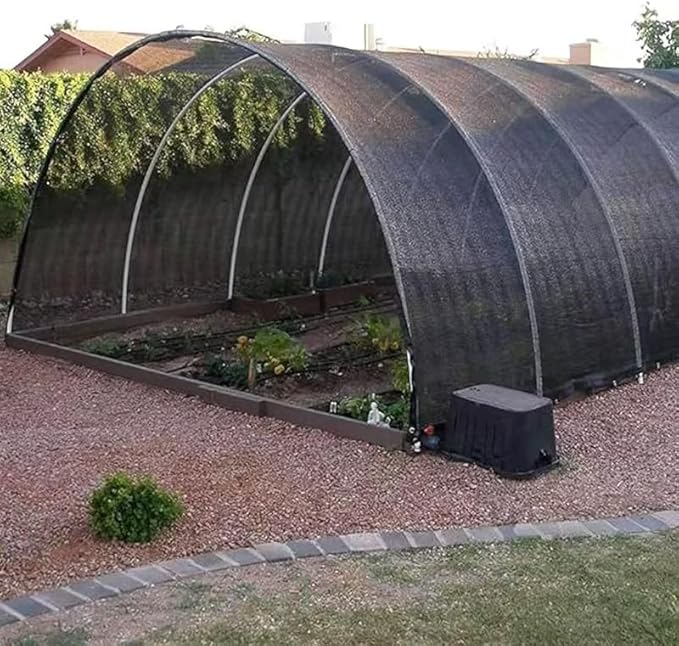 60% Shade Cloth Roll 6ft x 100ft - HDPE Sun Shade Fabric Roll, UV Block Cuttable Shade Mesh for Garden, Greenhouse, Patio, Pergola - Black Outdoor Sunblock Shade Netting