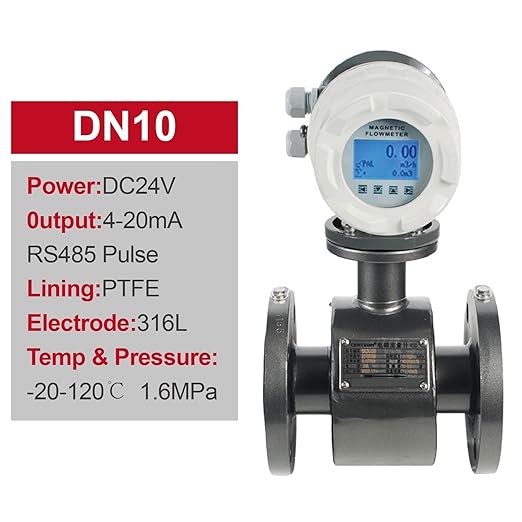 Electromagnetic Flow Meter Magnetic Flowmeter DN10-DN50 Digital Water Liquid Sensor Smart Industrial(DN10)