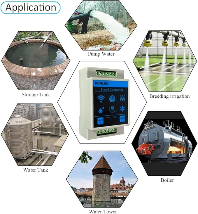 Tuya Smart Home Water Level Sensor WiFi Controller Leakage Flood Alarm Swimming Pool Pump Tank Flow Detector