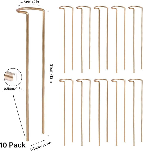 12-Inch Monstera Support - 10 Pack Medium Plant Support for Indoor and Outdoor Plants, Durable Stem Holder Trellis for Monstera and Spring Plant Stakes, Ideal for Home, Balcony, and Terrace