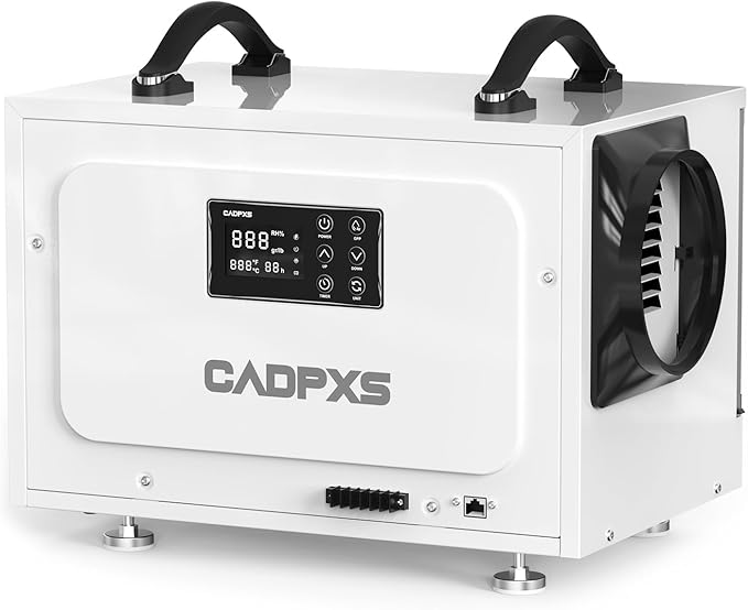 CADPXS Crawl Space Dehumidifier, 125 Pints Commercial Dehumidifiers with Drain Hose, Dehumidifier for Crawlspace, Basements & Water Damage Use, Auto Defrost, cETL Listed, 5 Years Limited Warranty