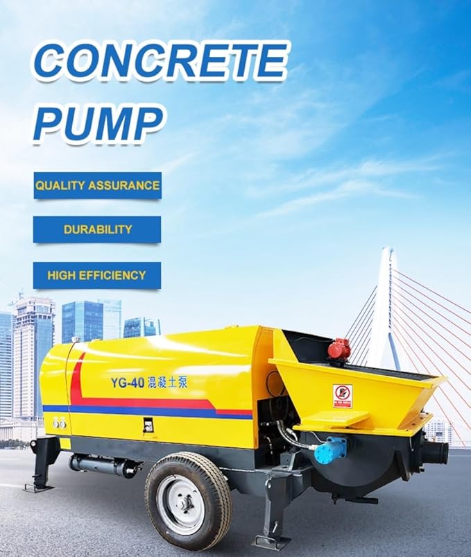 Concrete Pump Machine 8 to 35 Cubic Meter Per Hour Output with Vertical 20 to 150 Meter and Horizontal 50 to 500 Meter Conveying Distance High Efficiency Trailer Concrete Pump Customizable Models