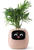 PLANTSIO Smart Pet Planter AI-Powered Smart Vases with Emoji Plant Care Guidance, Adorable Gesture Interaction, Modern Home Vase/Decoration Vase for Bedroom & Desk (Pink)