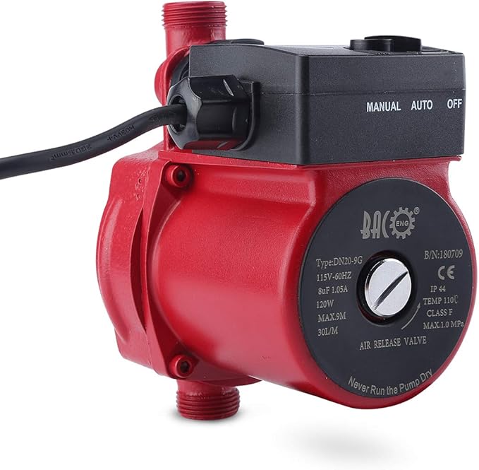 BACOENG 3/4'' 115V Hot Water Recirculating Pump with Built-in Automatic Flow Switch
