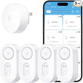 GoveeLife Upgraded Smart Water Leak Detector 1s with 1804 ft Ultra-Long Range, WiFi Water Sensor with SMS/Email/APP Push and Sound Alarm, 5-Year Battery Life, Suit for Home, Basement, Kitchen, 4 Pack