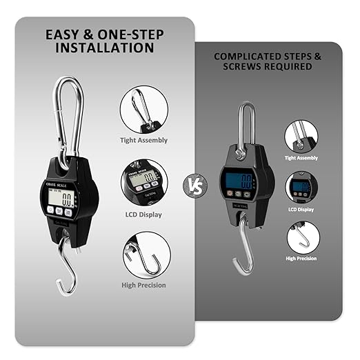 GRAM PRES Digital Hanging Crane Scale 660LB/300KG， Deer Hunting Scales, Farm,Fishing, Fish, Meat，Game,Luggage Scale with Hold/Tare