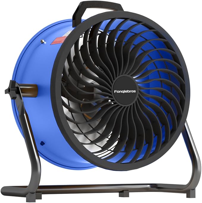 16 Inch High Velocity Industrial Floor Fan, 3000 CFM Heavy Duty Metal Shop Fan, 3 Speeds, 360° Tilt & Wall Mountable, Portable Air Circulator for Garage Workshop Warehouse Gym - UL Listed