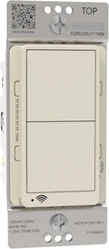 Square D by Schneider Electric X Series 15 Amp WiFi Energy Monitoring Light Switch, Single-Pole/3-way, 600 Watt, Rocker, Matter Certified, Works with Alexa, Google Home, Apple Home, Matte Light Almond