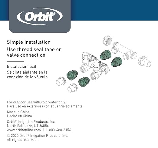 Orbit 57178 1" Male Adapter with O-ring for Orbit Valve Manifold System with Swivel Connection