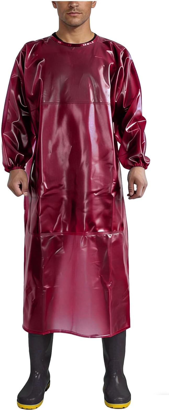 SUJAN Apron with Sleeves Splash Suit Waterproof Smock Chemical Resistant Safety Aprons Coverall