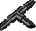 Gardrip Drip Irrigation Tee Fittings：100 Pieces Barbed Tee Irrigation Parts with Sharp End Fits for 1/4 Inch Drip Irrigation Tubing Drip Line T Connectors for Garden Lawn System