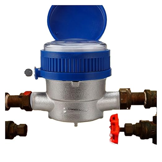 Male Thread Water Flow Sensor Smart Water Meter Mechanical Rotary Wing E-Type Digital Display Pointer Counter Cold Water Meter Measuring Tools