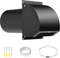 Neoaider 6 Inch Hooded Wall Vent Cover with Screen and Damper, 14GA/2MM Thick Heavy-Duty Steel Vent Covers for Wall, Vent Cover for Dryer Ventilation and Outdoor Air Exhaust, Black
