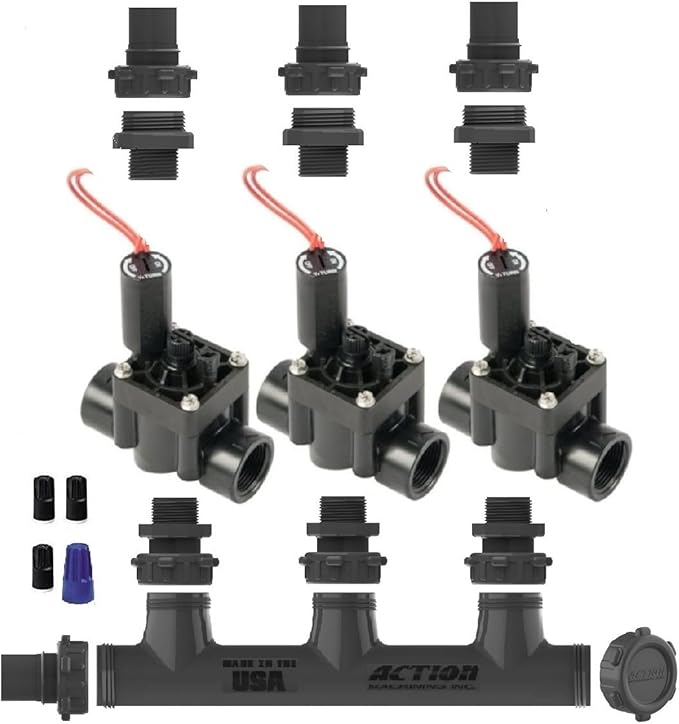SPW Hunter Premium Valve Manifold System PGV101GS with Flow Control - Heavy Duty Action Machining Parts - 3/4'' or 1'' Slip PGV-101 (3 Zone)