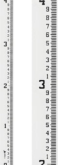 AdirPro 4" Wide Staff Gauge 0-4 Feet | Water Level & Stream Depth Gauge with 100th & 10th Foot Graduations | Heavy-Duty All-Weather Fiberglass Flow Gauge