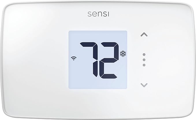 Sensi Lite Smart Thermostat, Programmable, WiFi, Easy DIY, Works With Alexa, ENERGY STAR Certified, ST25W, Most Systems C-Wire Not Required, C-Wire needed with Heat/Cool Only & Heat Pump System -White