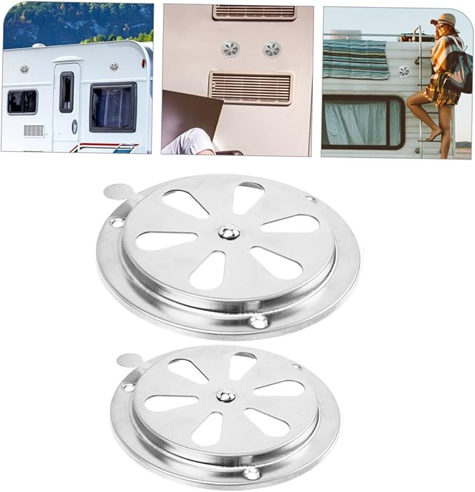 2pcs Cover Adjustable Louvered Ventilation for Rv Boat Use Exhaust Cover Hollow Design
